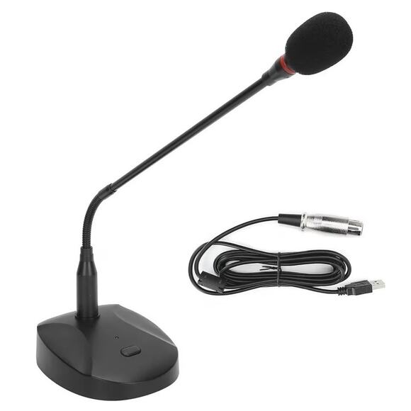 Cyrank Other - Cyrank USB Gooseneck Condenser Microphone Desktop PC XLR Voice Mic New